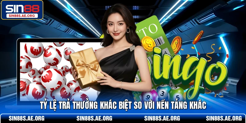 Tỷ lệ trả thưởng khác biệt so với nền tảng khác